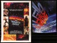 3s419 LOT OF 47 UNFOLDED STAR TREK MINI POSTERS 1982 & 1986 The Wrath of Khan & The Voyage Home!