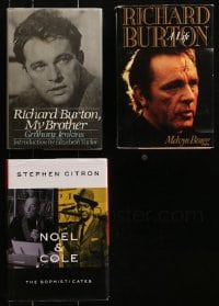 3s038 LOT OF 3 ACTOR BIOGRAPHY HARDCOVER BOOKS 1980s-1990s Richard Burton, Noel Coward, Cole Porter