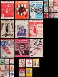 3s087 LOT OF 32 SHEET MUSIC 1950s-1960s sexy Marilyn Monroe, Rita Hayworth & much more!