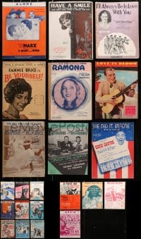 3s088 LOT OF 22 SHEET MUSIC 1910s-1930s great songs from a variety of different movies!