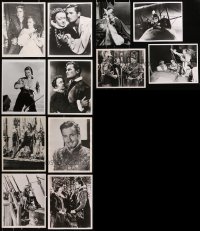 3s375 LOT OF 12 ERROL FLYNN 8X10 REPRO PHOTOS 1980s great portraits & scenes from his movies!