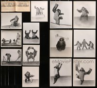 3s334 LOT OF 13 SKIPPY THE CHIMP NEWS PHOTOS AND 1 NEWSPAPER ARTICLE 1940s he's very intelligent!