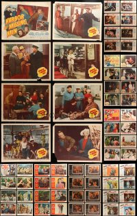 3s224 LOT OF 48 LOBBY CARDS 1950s complete sets from a variety of different movies!