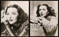 3s058 LOT OF 2 HEDY LAMARR RE-STRIKE 11X14 STILLS 1970s portraits of the beautiful actress!
