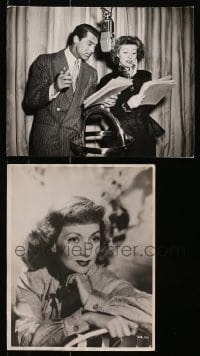 3s061 LOT OF 2 CARY GRANT AND GREER GARSON RE-STRIKE 11X14 STILLS 1970s performing on CBS radio!