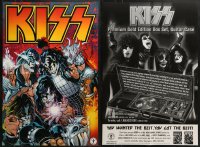 3s007 LOT OF 20 FOLDED 24X36 KISS COMIC BOOK ADVERTISING POSTERS 2002 great art of the rock band!