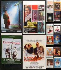 3s415 LOT OF 19 UNFOLDED BELGIAN POSTERS 1970s-1990s great images from a variety of movies!