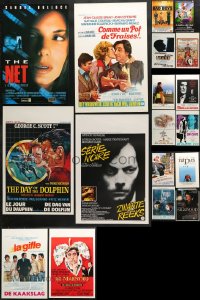 3s416 LOT OF 18 MOSTLY UNFOLDED BELGIAN POSTERS 1970s-1990s great images from a variety of movies!