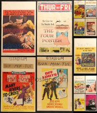 3s014 LOT OF 17 WINDOW CARDS 1950s great images from a variety of different movies!