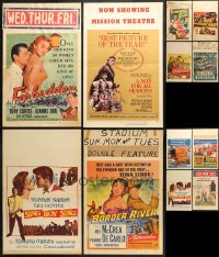 3s015 LOT OF 16 WINDOW CARDS 1950s great images from a variety of different movies!