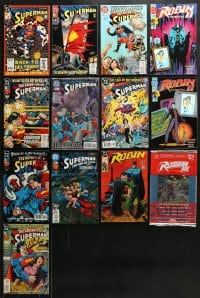 3s078 LOT OF 13 SUPERMAN AND ROBIN COMIC BOOKS 1990s including The Death of Superman!