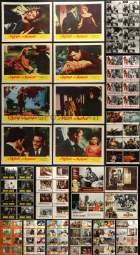 3s190 LOT OF 132 LOBBY CARDS 1960s-1980s mostly complete sets from a variety of different movies!