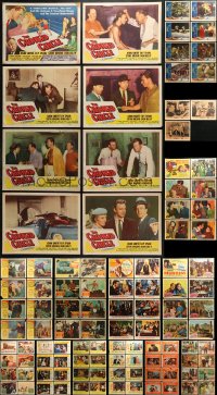 3s191 LOT OF 131 LOBBY CARDS 1940s-1950s mostly complete sets from a variety of different movies!