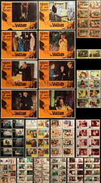 3s199 LOT OF 114 LOBBY CARDS 1960s-1970s mostly complete sets from a variety of different movies!