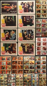 3s184 LOT OF 160 LOBBY CARDS 1940s-1950s mostly complete sets from a variety of different movies!
