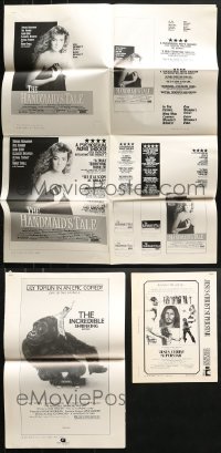 3s285 LOT OF 3 UNCUT PRESSBOOK SUPPLEMENTS AND AD SLICKS 1970s-1990s movie advertising!