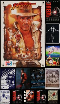 3s444 LOT OF 15 MOSTLY UNFOLDED MISCELLANEOUS POSTERS 1980s-1990s a variety of movie images!