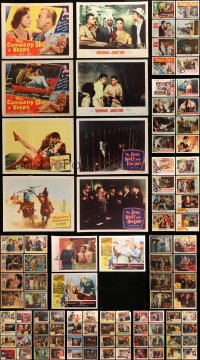 3s194 LOT OF 123 LOBBY CARDS 1940s-1950s incomplete sets from a variety of different movies!