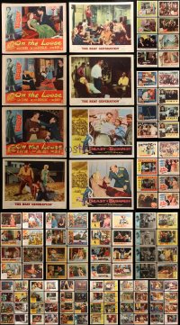 3s195 LOT OF 121 LOBBY CARDS 1950s-1960s incomplete sets from a variety of different movies!
