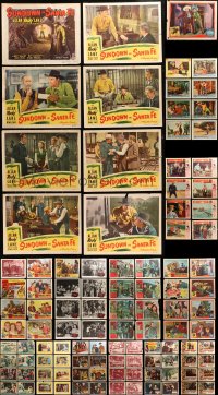 3s196 LOT OF 121 COWBOY WESTERN LOBBY CARDS 1940s-1960s mostly complete sets from different movies!