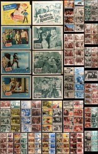 3s180 LOT OF 177 LOBBY CARDS 1950s-1960s mostly complete sets of 4 from a variety of movies!