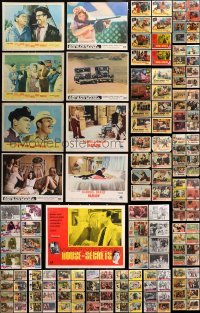3s181 LOT OF 169 LOBBY CARDS 1940s-1970s incomplete sets from a variety of different movies!