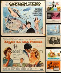 3s391 LOT OF 10 MOSTLY FORMERLY FOLDED HALF-SHEETS 1960s-1970s images from a variety of movies!
