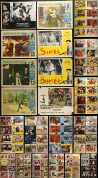 3s183 LOT OF 164 LOBBY CARDS 1950s-1970s incomplete sets from a variety of different movies!