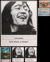 3s438 LOT OF 6 UNFOLDED MISCELLANEOUS COMMERCIAL POSTERS 1970s-1980s John Lennon & other images!