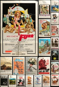 3s136 LOT OF 46 FOLDED ONE-SHEETS 1960s-1980s great images from a variety of different movies!