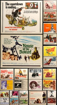 3s389 LOT OF 25 MOSTLY UNFOLDED HALF-SHEETS 1960s great images from a variety of different movies!