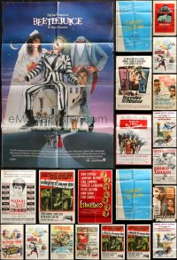 3s138 LOT OF 44 FOLDED SPANISH LANGUAGE ONE-SHEETS 1960s-1980s from a variety of movies!