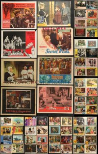 3s216 LOT OF 67 LOBBY CARDS 1940s-1970s great scenes from a variety of different movies!