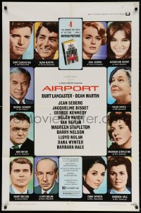 3t021 AIRPORT 1sh 1970 Burt Lancaster, Dean Martin, Jacqueline Bisset, Jean Seberg & more!