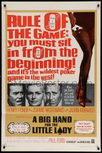 3t088 BIG HAND FOR THE LITTLE LADY 1sh 1966 Henry Fonda, Joanne Woodward, wildest poker game!