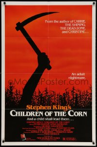 3t154 CHILDREN OF THE CORN 1sh 1983 Stephen King horror, and a child shall lead them!