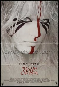 3t162 CLAN OF THE CAVE BEAR 1sh 1986 fantastic close-up image of Daryl Hannah in tribal make up!