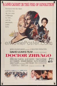 3t230 DOCTOR ZHIVAGO 1sh R1974 Omar Sharif, Julie Christie, David Lean English epic, Terpning art!