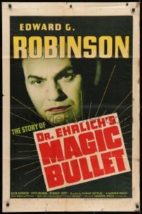 3t238 DR. EHRLICH'S MAGIC BULLET 1sh 1940 Edward G. Robinson searches for a cure for syphilis!