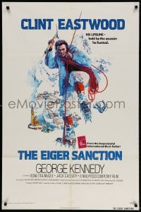 3t255 EIGER SANCTION int'l 1sh 1975 Clint Eastwood's lifeline was held by the assassin he hunted!