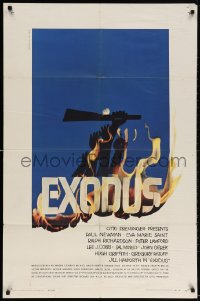 3t273 EXODUS 1sh 1961 Otto Preminger, great artwork of arms reaching for rifle by Saul Bass!