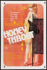 3t395 HONEY THROAT 1sh 1980 sweetness just drips from her juicy red lips, great sexy art!