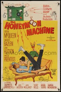 3t396 HONEYMOON MACHINE 1sh 1961 young Steve McQueen has a way to cheat the casino!