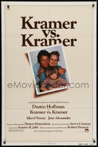 3t487 KRAMER VS. KRAMER 1sh 1979 Dustin Hoffman, Meryl Streep, child custody & divorce!