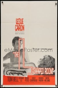 3t534 L-SHAPED ROOM 1sh 1963 sexy Leslie Caron, directed by Bryan Forbes!