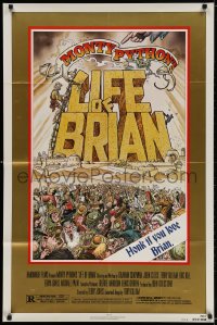 3t513 LIFE OF BRIAN style B 1sh 1979 Monty Python, Stout art, Graham Chapman, honk if you love him!