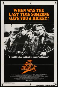 3t526 LORDS OF FLATBUSH 1sh 1974 cool portrait of Fonzie, Rocky, & Perry as greasers in leather