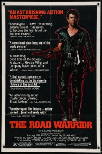 3t538 MAD MAX 2: THE ROAD WARRIOR style B 1sh 1982 George Miller, Mel Gibson returns as Mad Max!