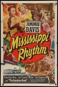 3t572 MISSISSIPPI RHYTHM 1sh 1949 Louisiana Governor Jimmie Davis, cool musical images!