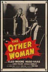 3t640 OTHER WOMAN 1sh 1954 Hugo Haas directs & stars w/sexy bad girl Cleo Moore!